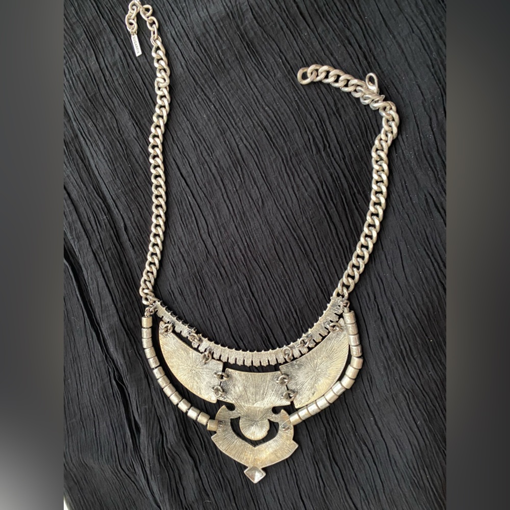 Sugarfix By Bauble Bar Silver-tone Statement Turquoise Dangling Bib - Picture 10 of 15